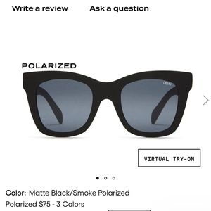 QUAY after hours matte black sunglasses